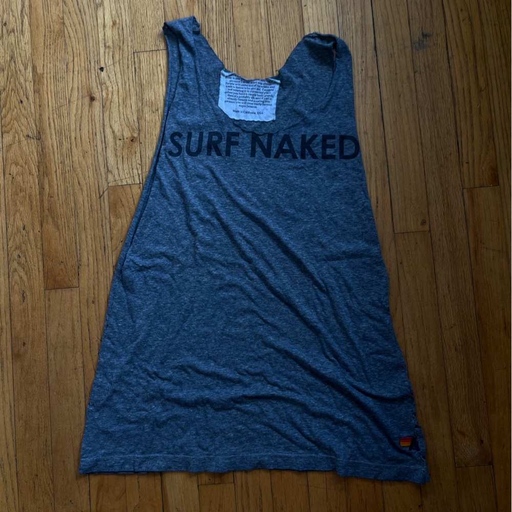 Upcycled Aviator Nation Dark Heather Gray Tank Top Dress